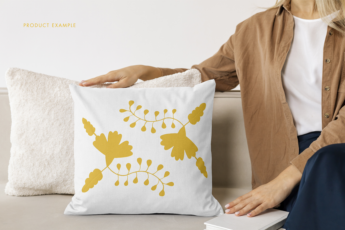 Yellow Otomi Oil Florals, a Texture Graphic by Minky Moo Creations (Photo 15 of 18)