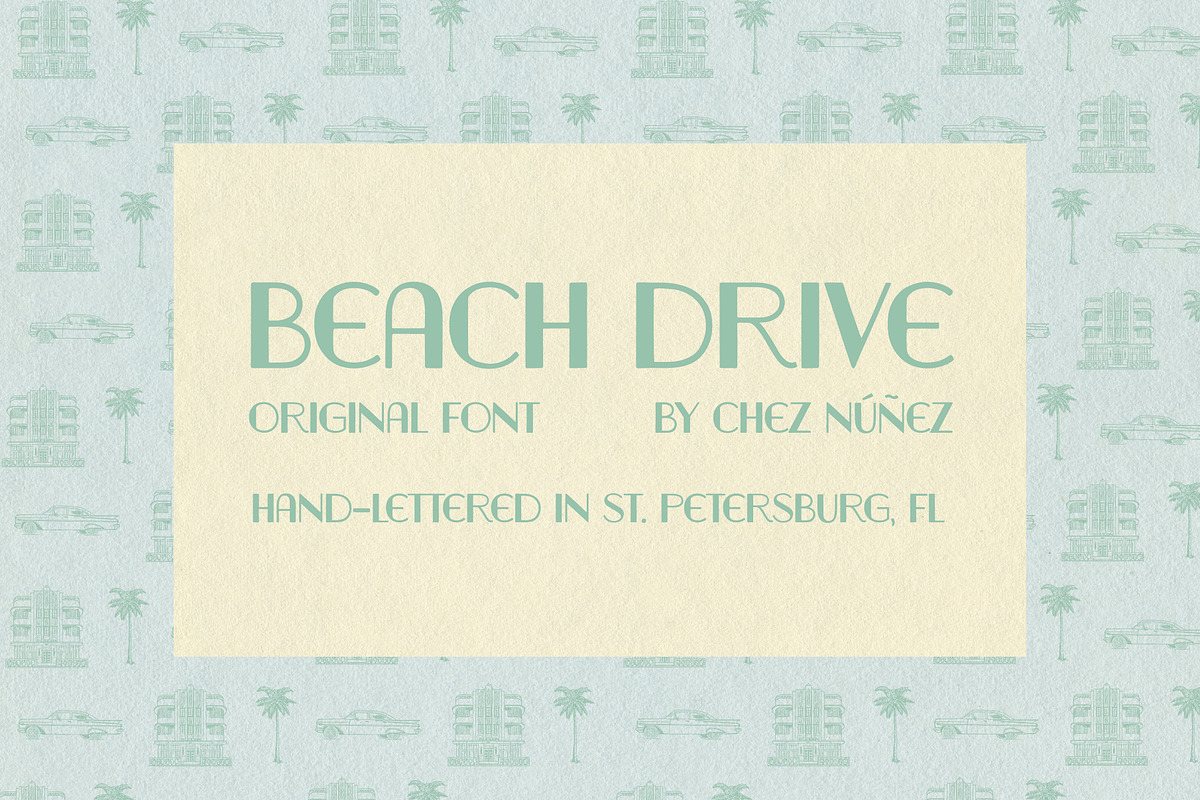 BEACH DRIVE: Vintage Florida Beach, a Font by Chez Núñez (Photo 1 of 4)