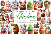 Christmas Cupcake Sublimation PNG, an Illustration by SinaCreation (Thumbnail 1 of 7)