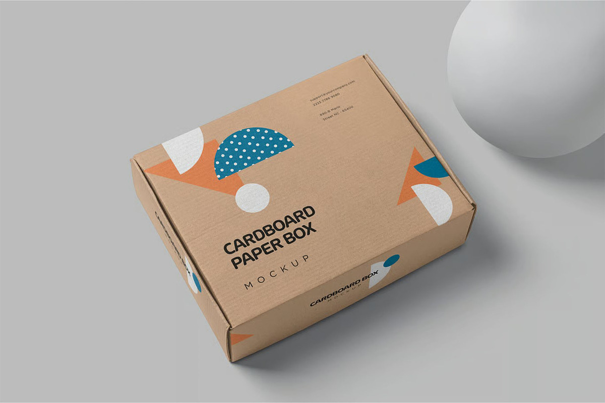 Realistic Mailer Box Mockup, a Packaging Mockup by megostudi0 (Photo 4 of 7)