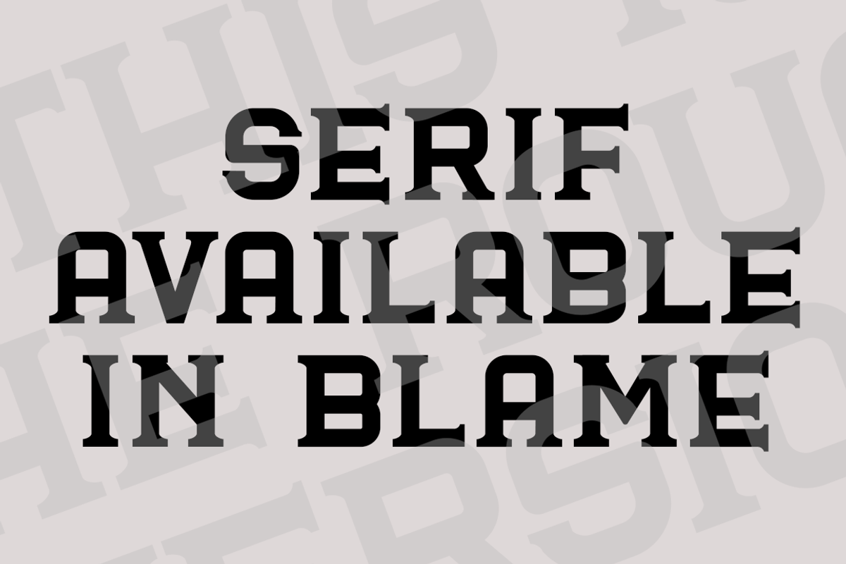 Blame // A Strong Sans and Serif preview 6
