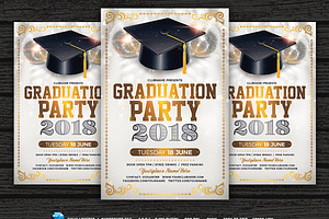 Graduation Party Flyer Template, a Flyer Template by DesignWorkz