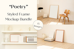 Interior Frame Mockup Bundle, a Print Template by LOPEstudio