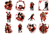 Valentines Day Romantic Couple, an Illustration by Designking (Thumbnail 2 of 5)
