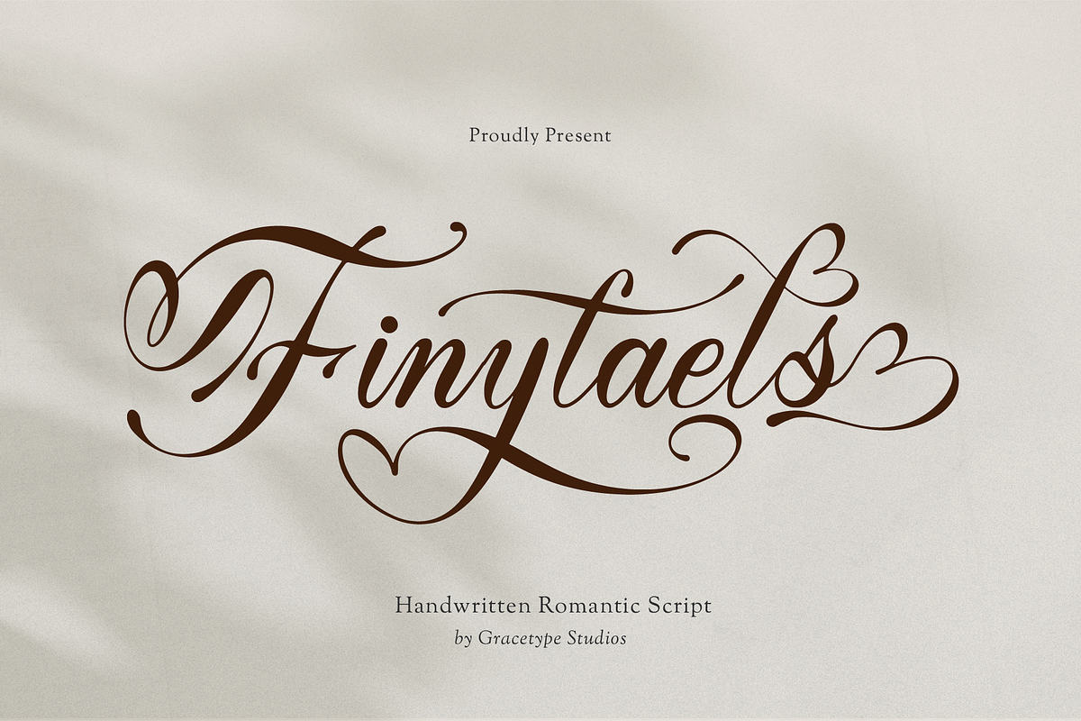 Finytaels | Handwritting Romantic, a Script Font by gracetype_studio (Photo 1 of 12)
