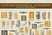 Vintage Vector Letters & Monograms, an Object Graphic by Eclectic Anthology (Thumbnail 2 of 3)