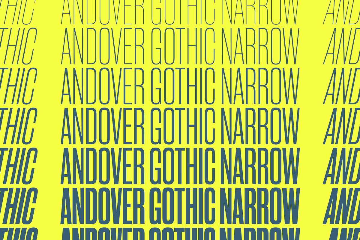 Andover Gothic Condensed — A Grotesk, a Sans Serif Font by Inlay Studio (Photo 1 of 6)