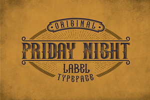 Friday Night Vintage Label Typeface