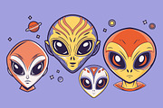Aliens and UFO Illustration Set, a Templates & Theme by studiogstock (Thumbnail 3 of 4)