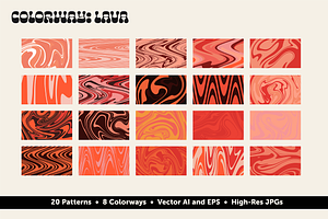 Swirls & Waves - Vector/JPG Patterns