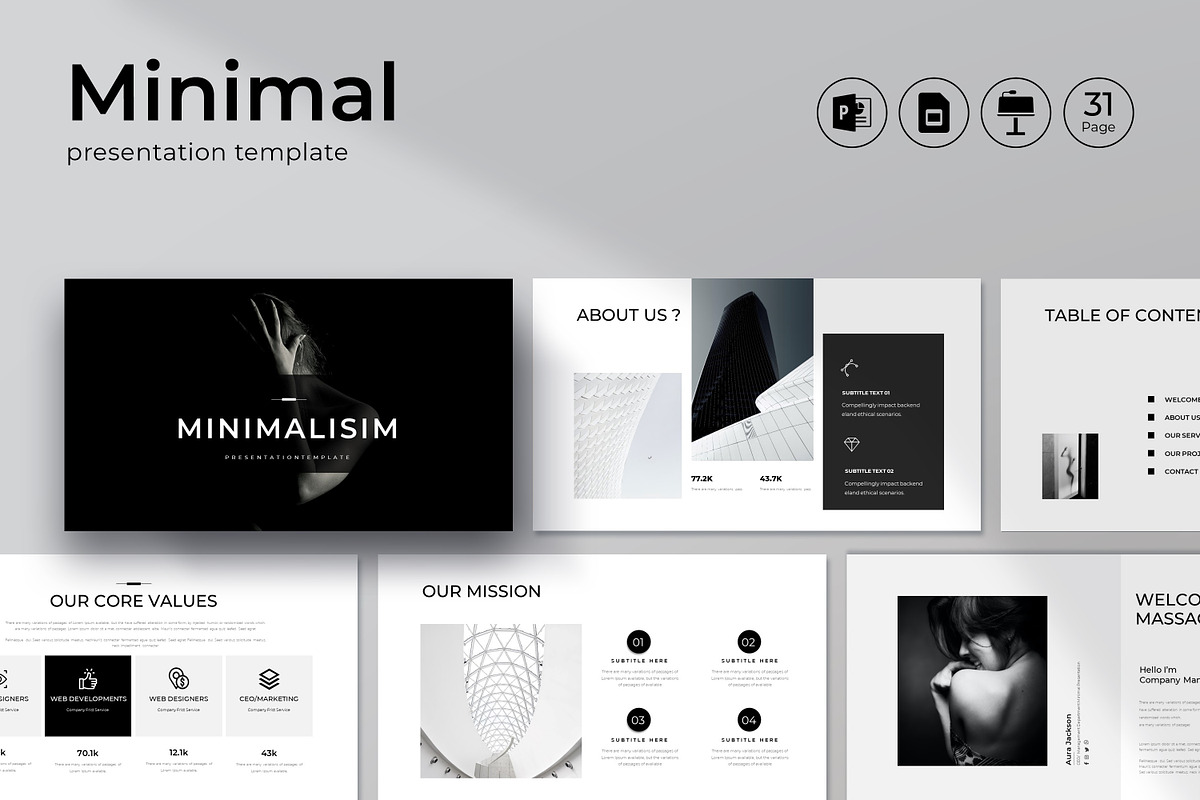 Clean Minimal Presentation Template