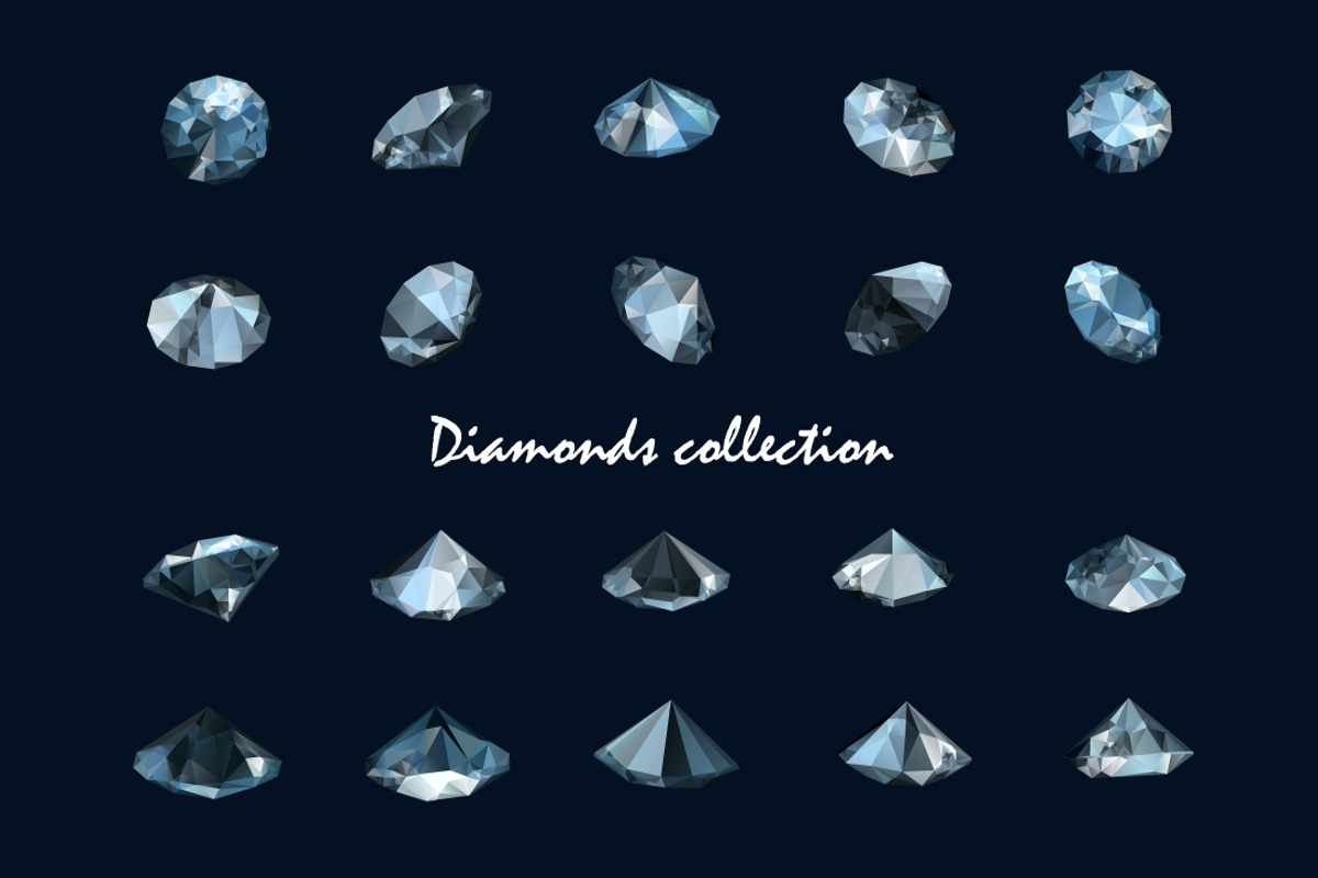 Vector diamonds collection, an Object Graphic by Digithings (Photo 2 of 4)