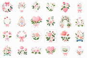 Coquette Floral Frames Clipart, an Illustration by Libby Wishes (Thumbnail 2 of 7)