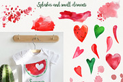 Watercolor Watermelon Cliparts, a Food Illustration by TanyaOak (Thumbnail 3 of 4)