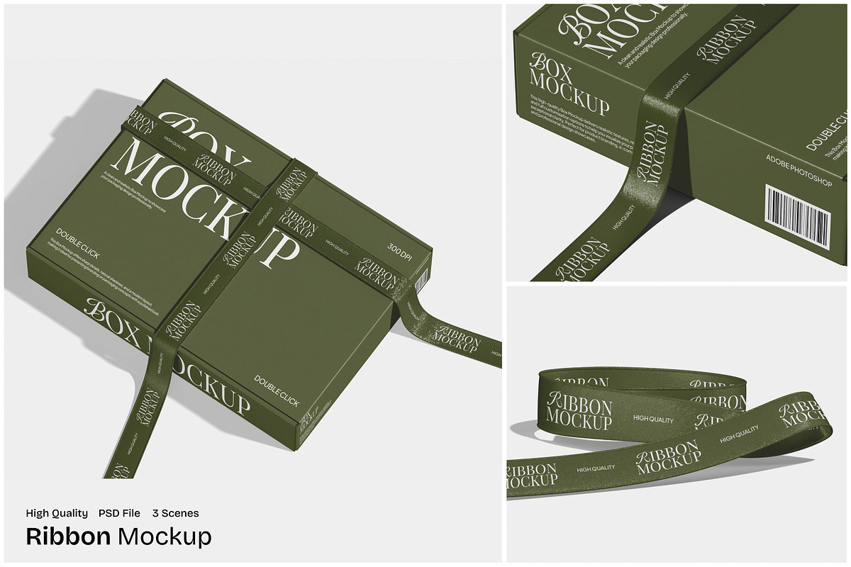 Ribbon Mockup, a Packaging Mockup by Unerispace (Photo 1 of 5)