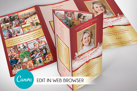 Red Ribbon Legal Trifold Funeral, a Brochure Template by Godserv Designs