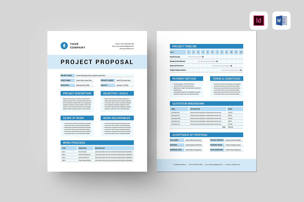 Project Proposal, a Stationery Template by Leaflove (Photo 1 of 5)