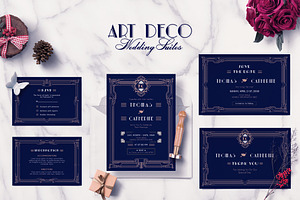 ART DECO WEDDING INVITATION SUITES