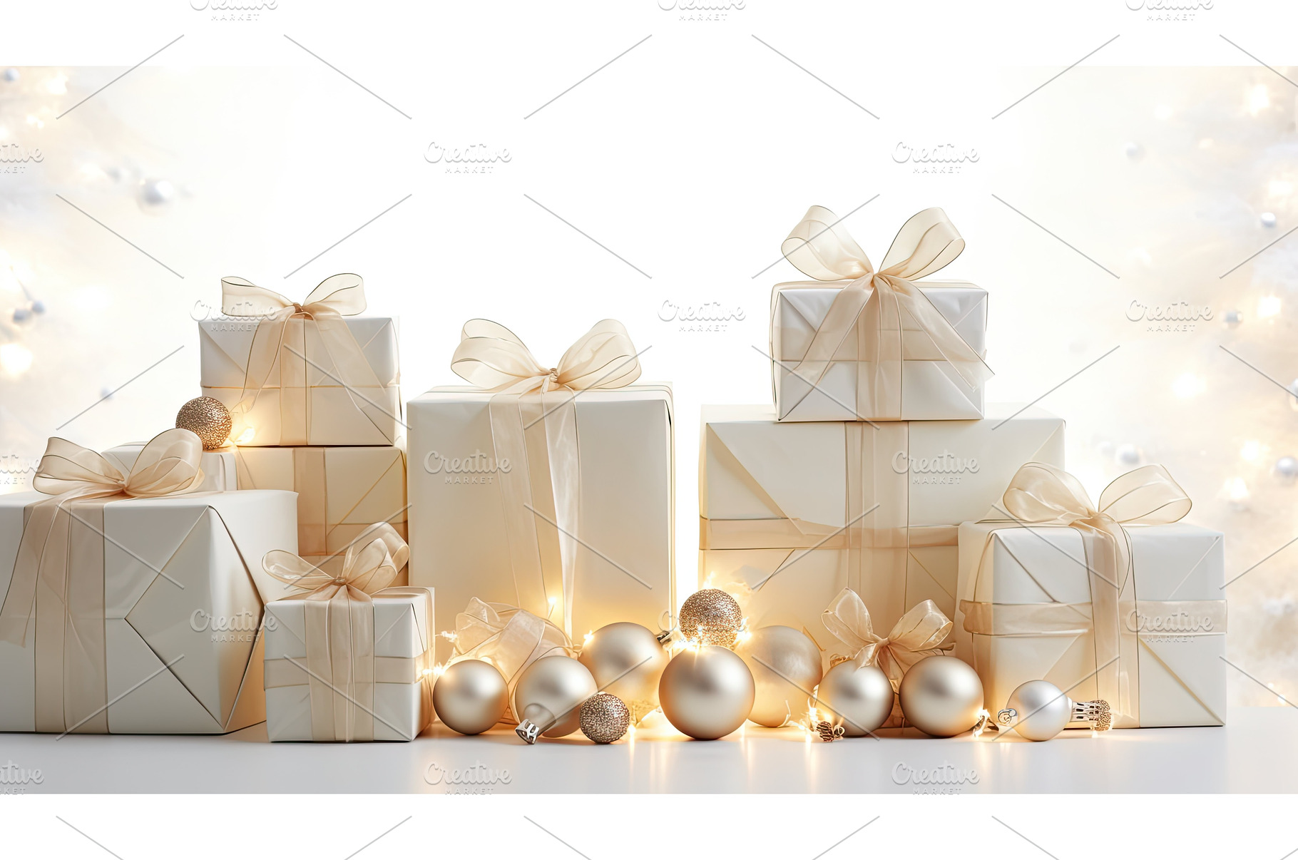 joy holiday gift background white ai, a Holiday Photo by pikepicture