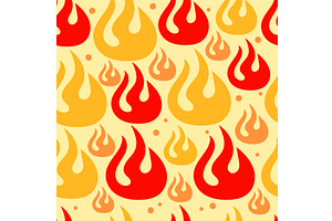 Decorative flames pattern. Repeated, an Illustration by YummyBuum