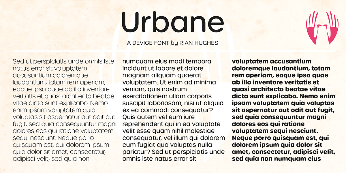 Urbane Rounded, a Sans Serif Font by Device (Photo 3 of 6)