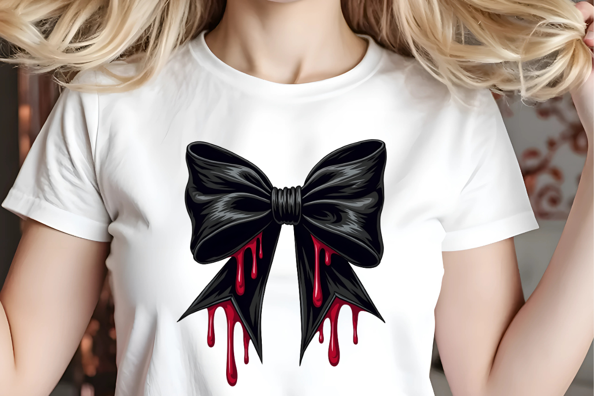 Black Gothic Halloween Coquette Bow, an Illustration by Stickera Hub (Photo 2 of 3)