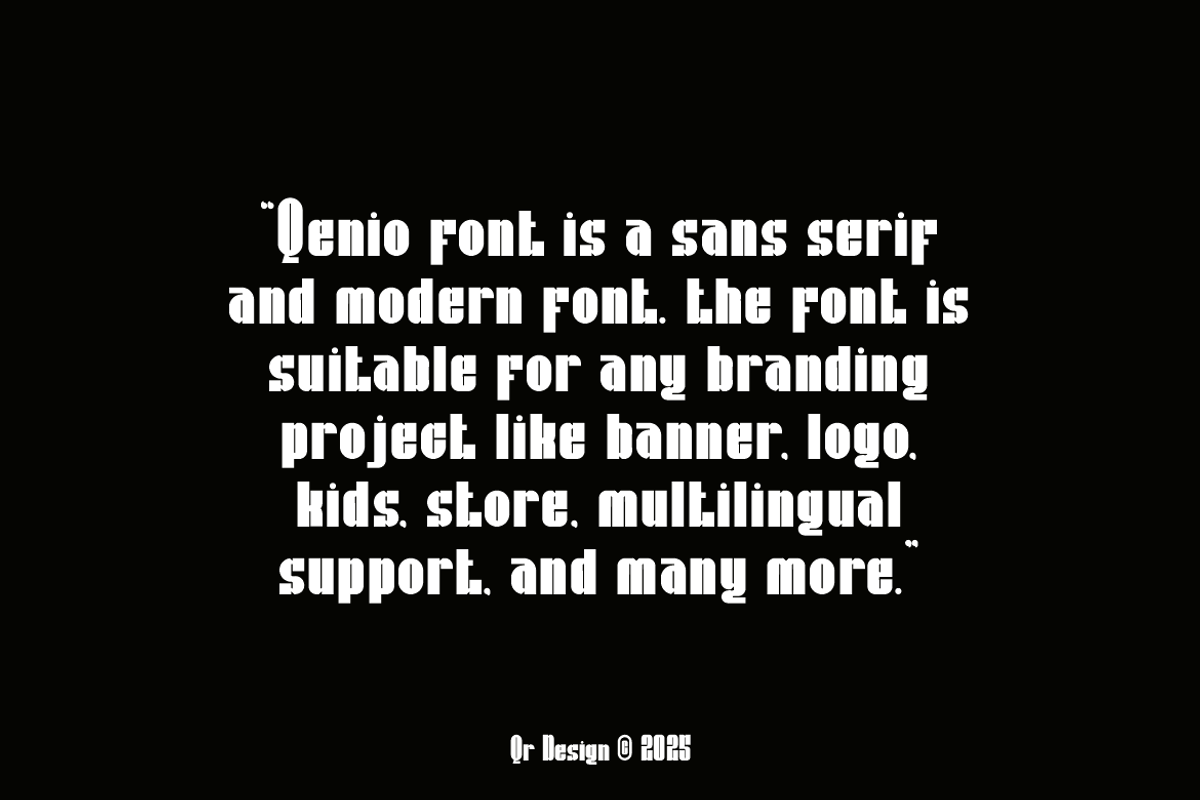 Qenio - Bold Sans Serif Font, a Sans Serif Font by QR Design Studio (Photo 5 of 10)
