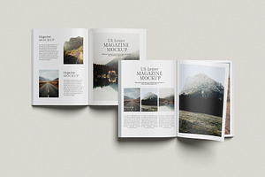 Us Letter Magazine Mockup