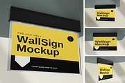 Wall Sign mockup, an Advertising Mockup by Twins_studio926 (Thumbnail 1 of 5)