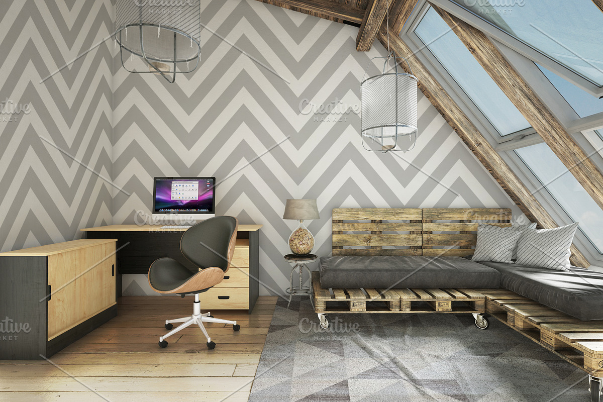 Interior Wall Mock-up, a Household Mockup by IsometricWorld (Photo 4 of 8)