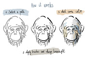 100+ Ink Brushes for Illustrator, a Brush Add-On by Moo Graphics (Thumbnail 3 of 7)