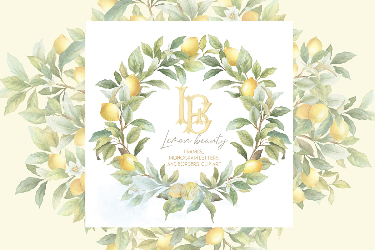 Lemon Watercolor Amalfi Collection, a Decorative Illustration by WonderWonder (Photo 6 of 18)