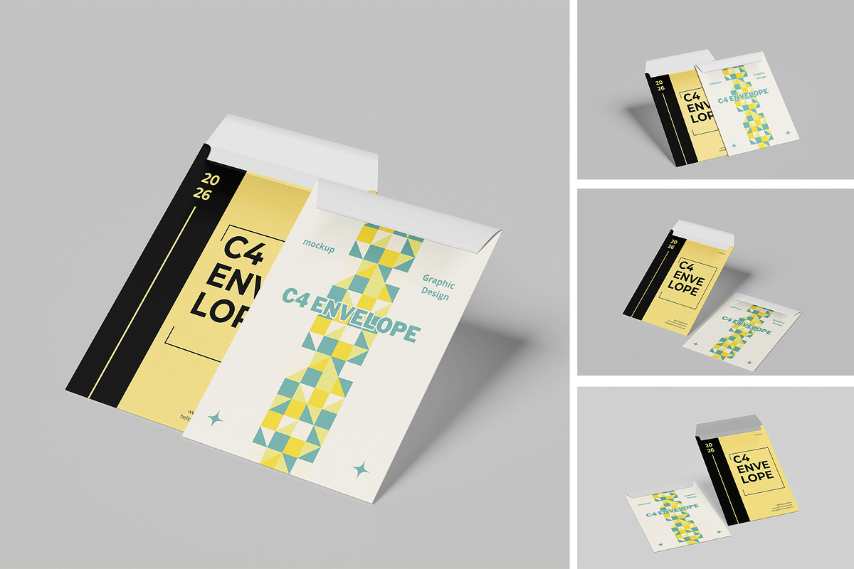 c4 Envelope mockup, an Invitation Template by kebunmockup (Photo 1 of 5)