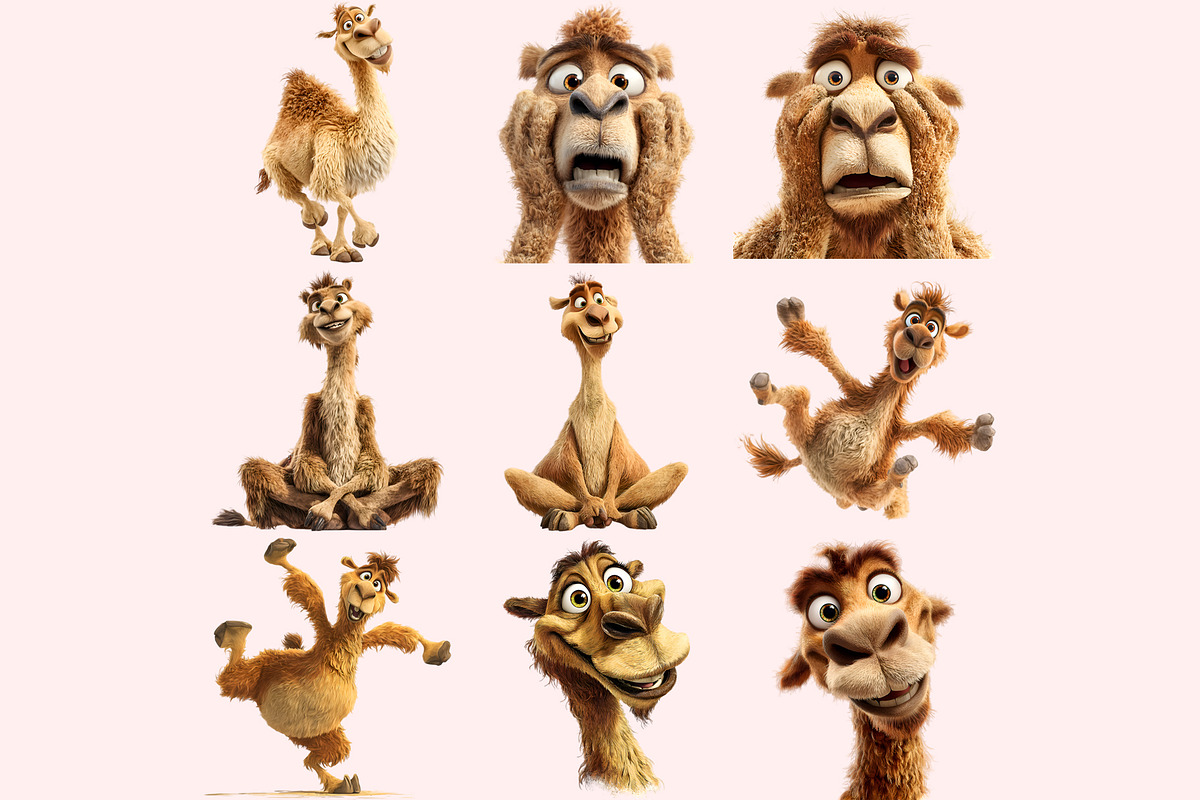 Funny Camel Clipart PNG Bundle, a Graphic by M9 Design (Photo 5 of 10)