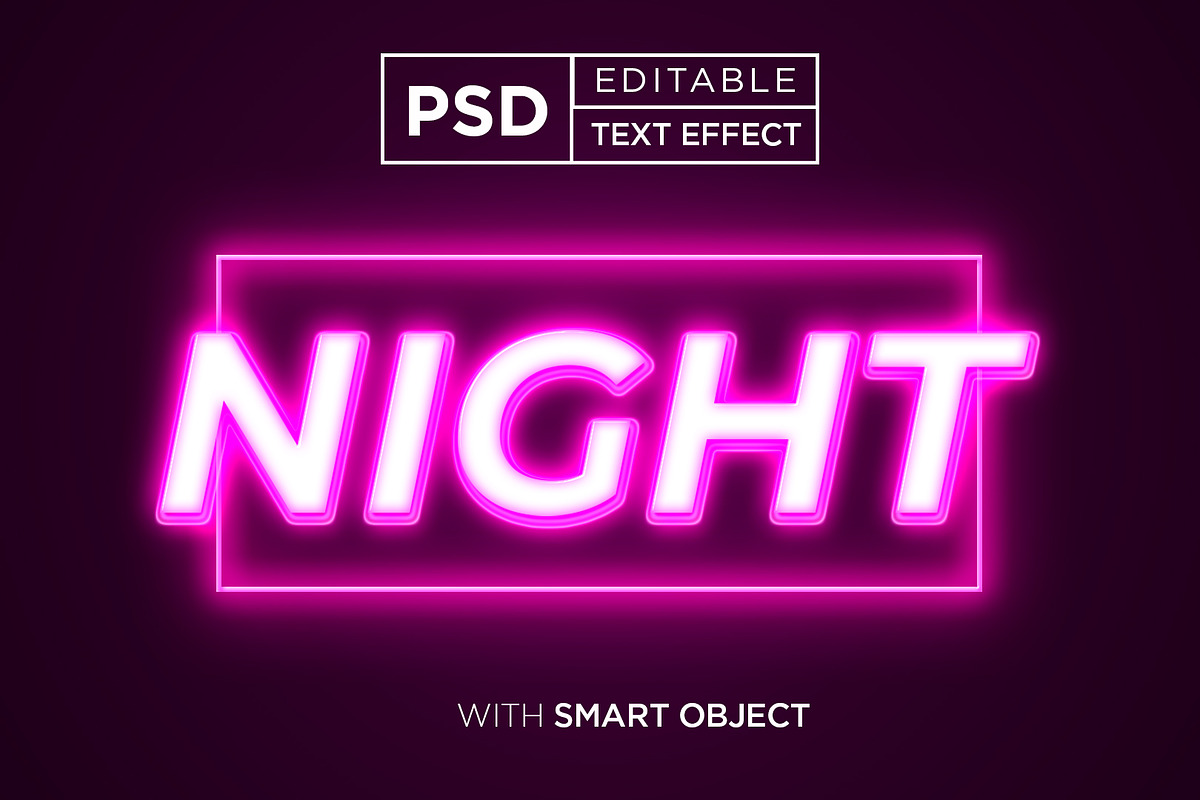 Glowing Neon Sign,Editable PSD Style, a Layer Style Add-On by yokbisayok (Photo 1 of 2)