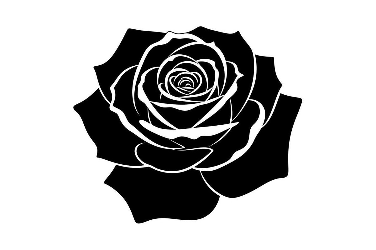 50 Black Rose Silhouette Vector Bund, an Illustration by Gaye Art (Photo 17 of 51)