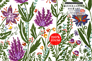 Winter Garden Folk Art, a Pattern Graphic by Arie Clares (Thumbnail 2 of 13)