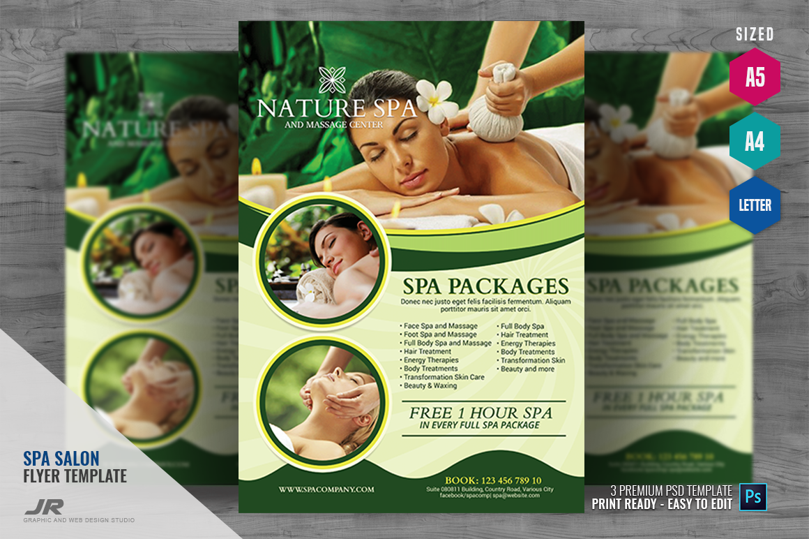 Spa Services Flyer v2, a Flyer Template by PSDPixel