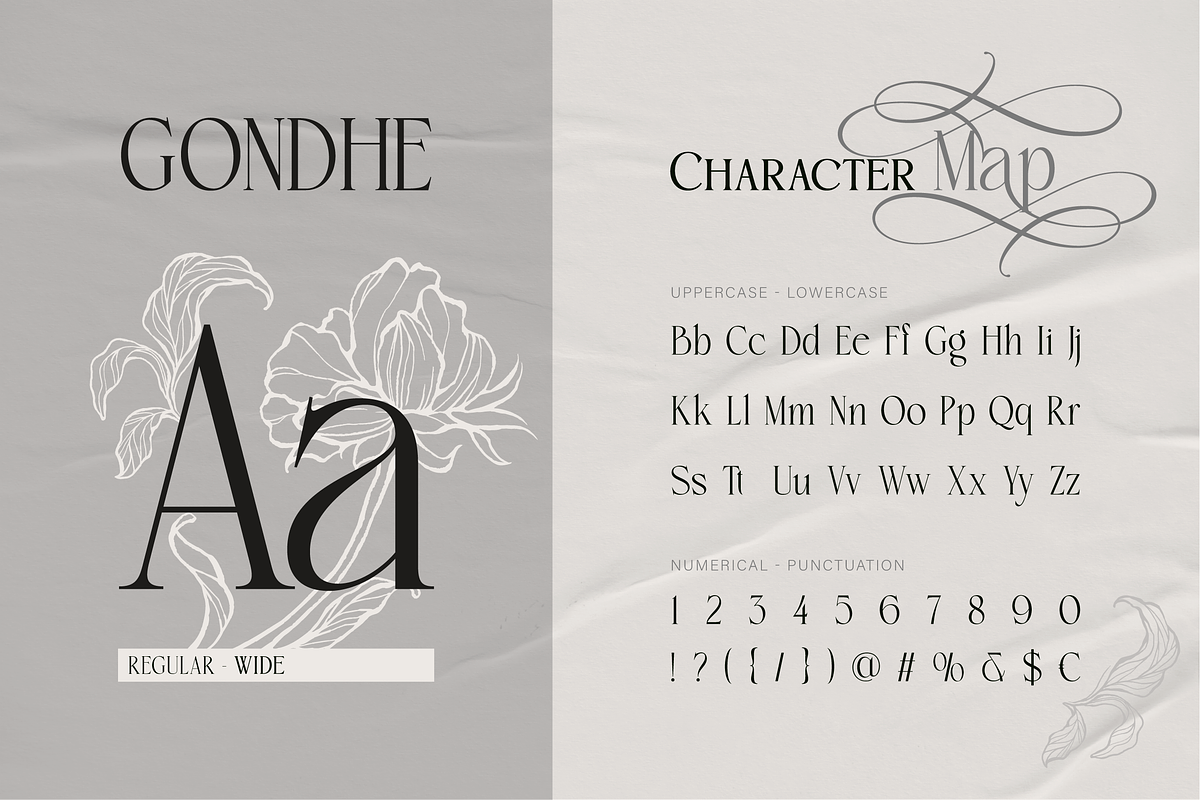 Gondhe - Elegant Serif with Swashes, a Serif Font by Burntilldead (Photo 2 of 12)
