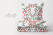 Christmas Mistletoe Ornamental Print, a Pattern Graphic by SirenaArt (Thumbnail 9 of 14)