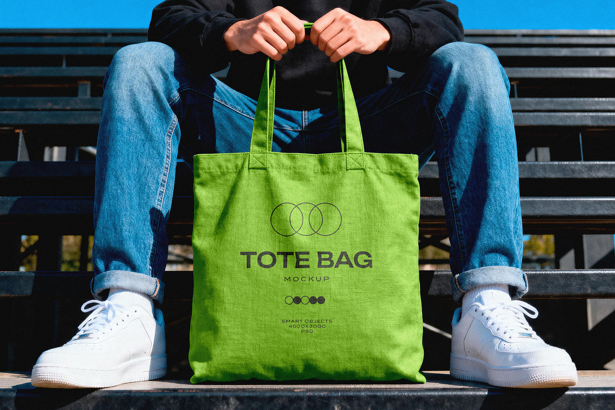 Canvas Tote Bag Mockup, a Product Mockup by Design Squad (Photo 3 of 4)