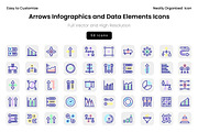 Arrows Infographics and Data Element, a Solid Icon by Wencory (Thumbnail 1 of 2)