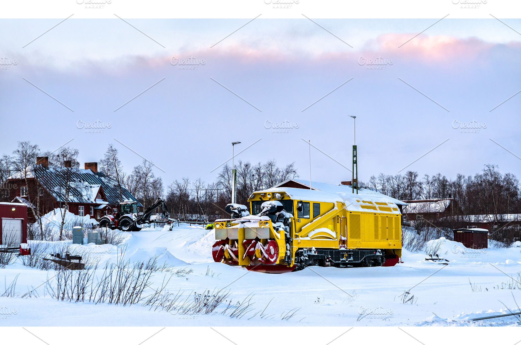 Snow plow locomotive near Abisko in, a Transportation Photo by Leonid Andronov