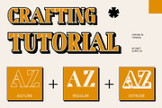 Chatine 3D, a Serif Font by Craft Supply Co. (Thumbnail 2 of 8)