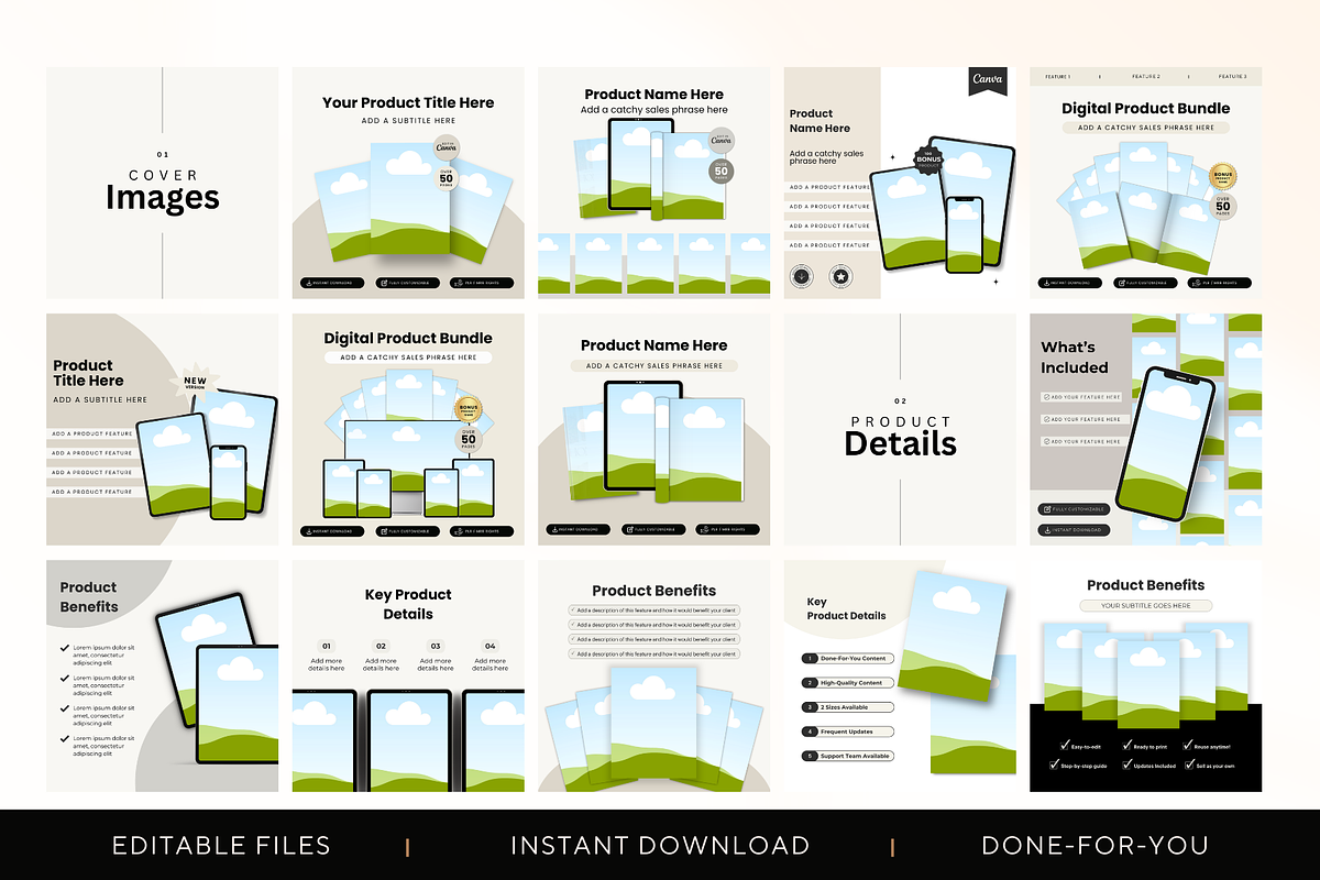 50 Digital Listing Mockup Templates, a Marketing Template by Matisse Studio (Photo 2 of 7)