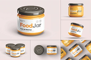 Premium Food Preserves Jar Mockup, a Packaging Mockup by DesignRushMarket