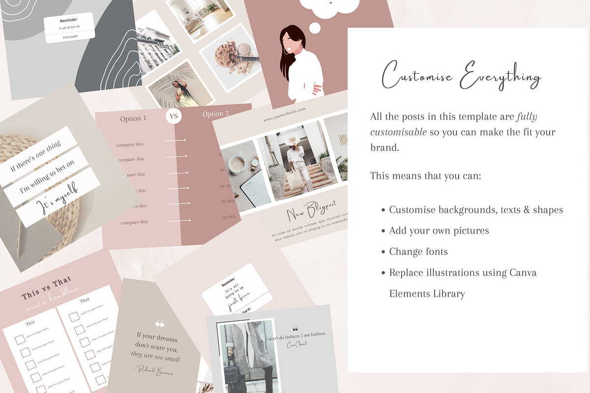 Instagram Bundle - Canva Templates, a Social Media Template by Tegefeldt Design (Photo 11 of 12)
