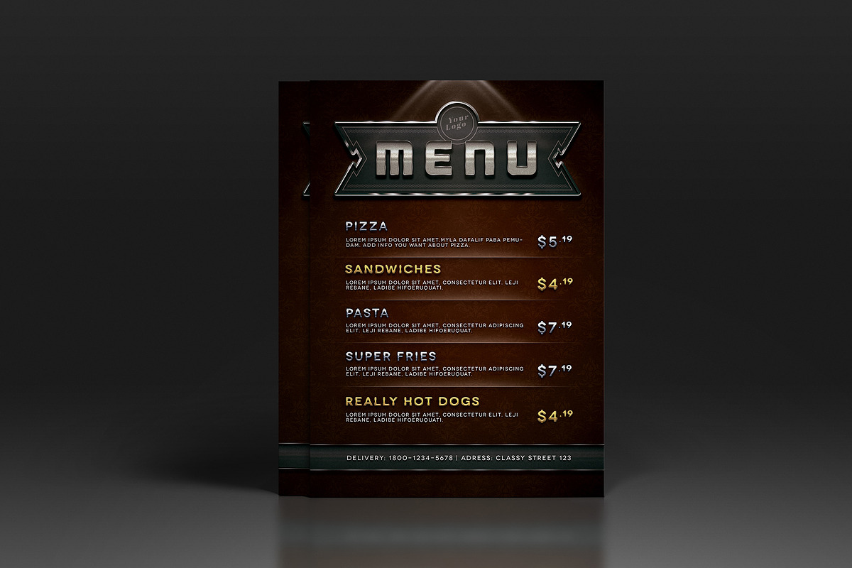 Simple Retro Menu, a Flyer Template by Luuqas Design (Photo 1 of 3)