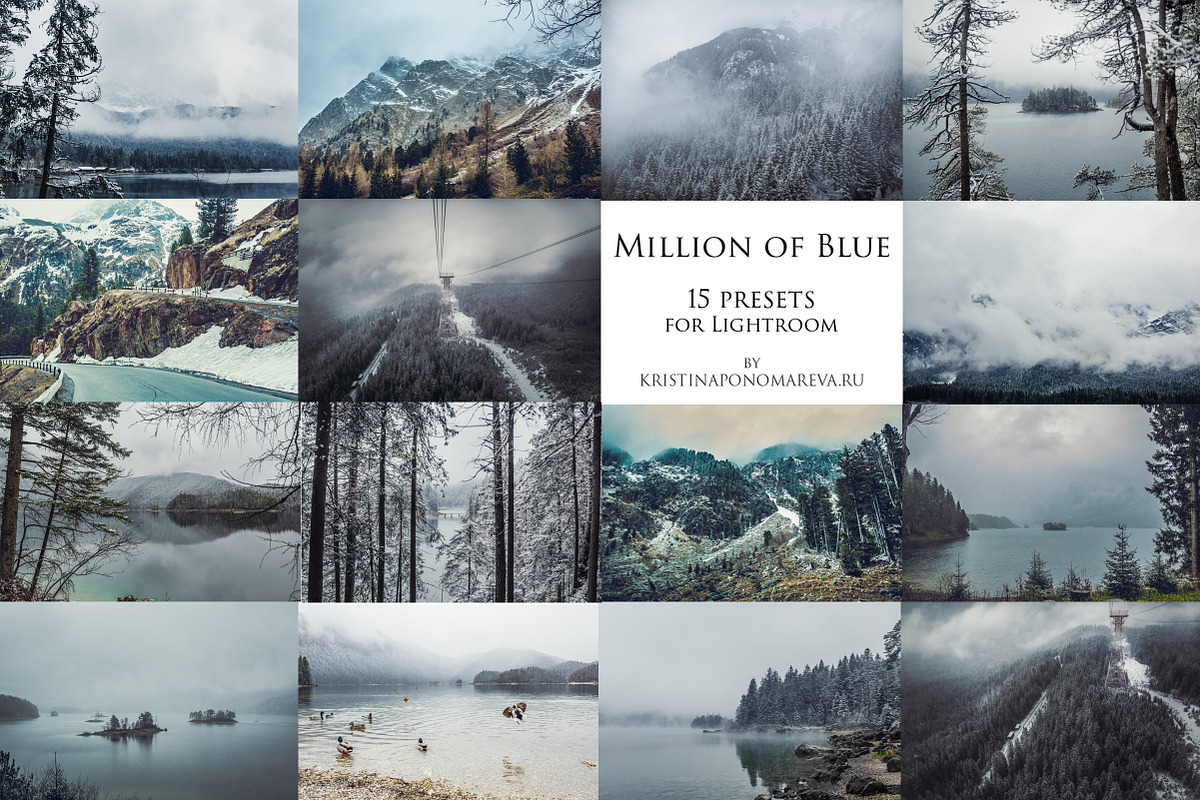 Million of Blue- 15 presets for Lr, an Action Add-On by Graphics, Presets, Photos (Photo 1 of 16)