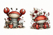 Whimsical Summer Crab Clipart, an Illustration by Designworld (Thumbnail 4 of 6)